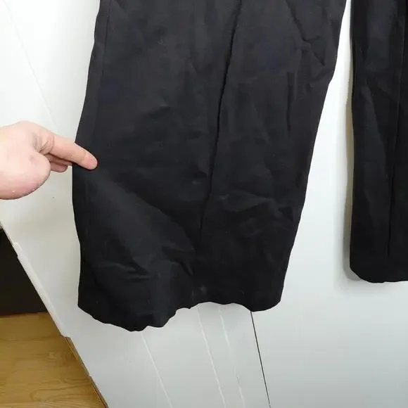 Quince Pants Womens Large Ultra Ponte Stretch Super Wide Leg Split Seam Front - Picture 6 of 12